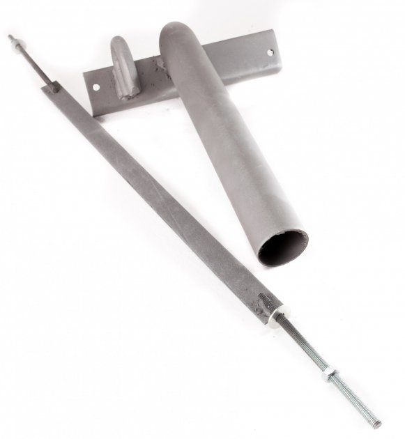 Кронштейн одноріжковий 40 мм універсальний для вуличних консольних світильників.