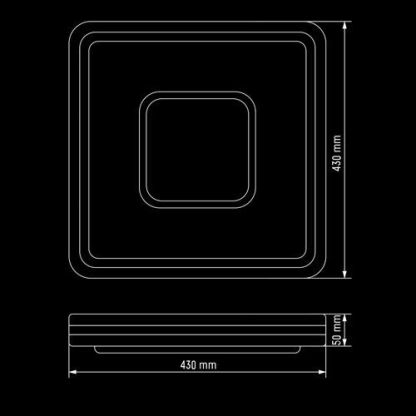 SMART люстра світлодіодна з пультом Biom 90W SML-S02-90 3000-6000K - Зображення 5