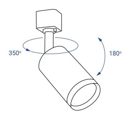 Трековый светильник чёрный AL155 под лампу GU10 MR16 - Зображення 5