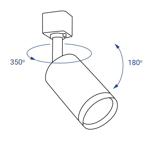 Трековый светильник чёрный AL155 под лампу GU10 MR16 - Зображення 5