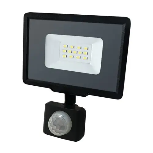 LED прожектор уличный BIOM 10W S5-SMD-10-Slim 6200K IP65 с датчиком движения и освещения