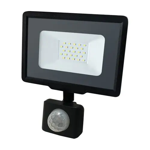 LED прожектор уличный BIOM 20W S5-SMD-20-Slim 6200K IP65 с датчиком движения и освещения