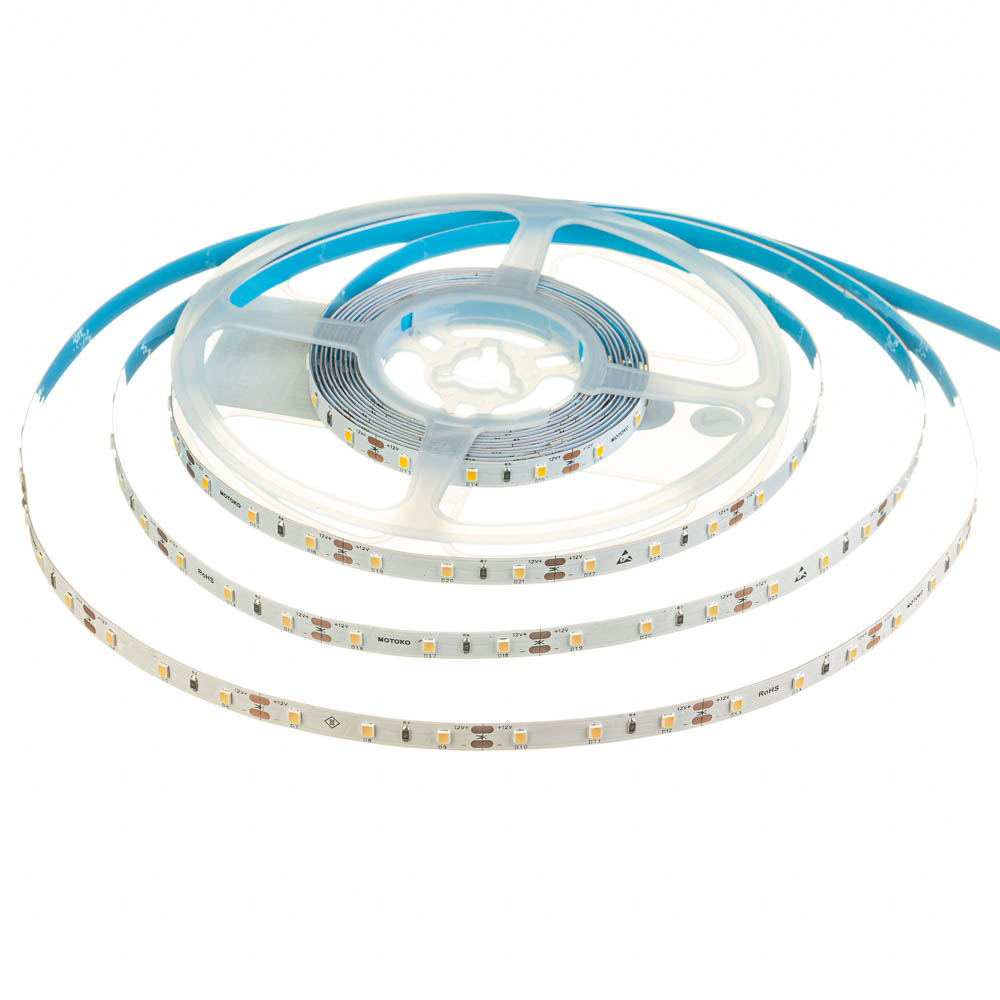 Світлодіодна стрічка тепла біла 12V Motoko smd2835 60LED/м IP20 - Зображення 2