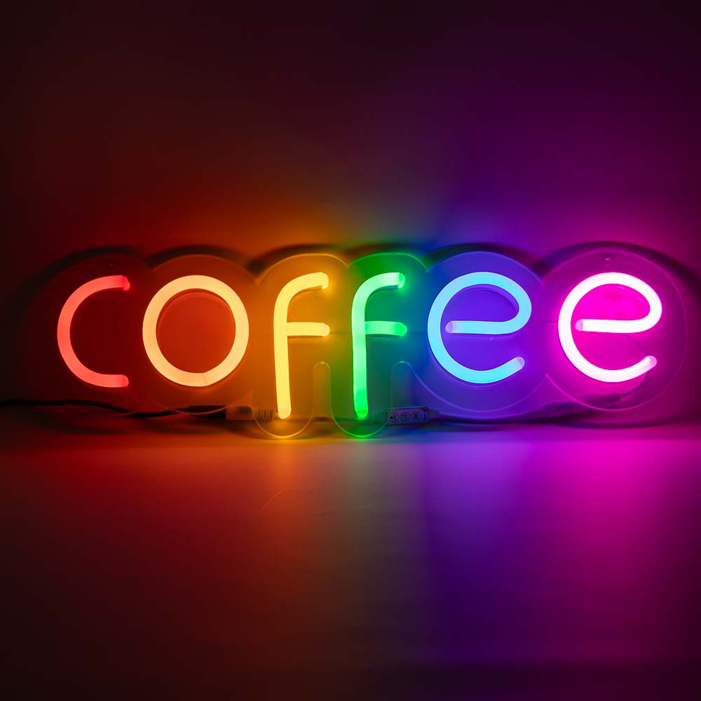 Неонова вивіска "COFFEE" MONO (з контролером) (480х145)