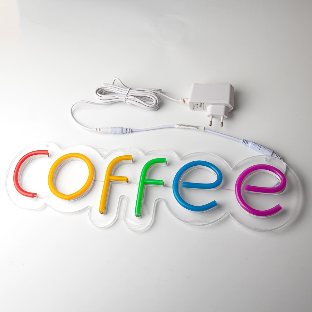 Неонова вивіска "COFFEE" MONO (з контролером) (480х145) - Зображення 3