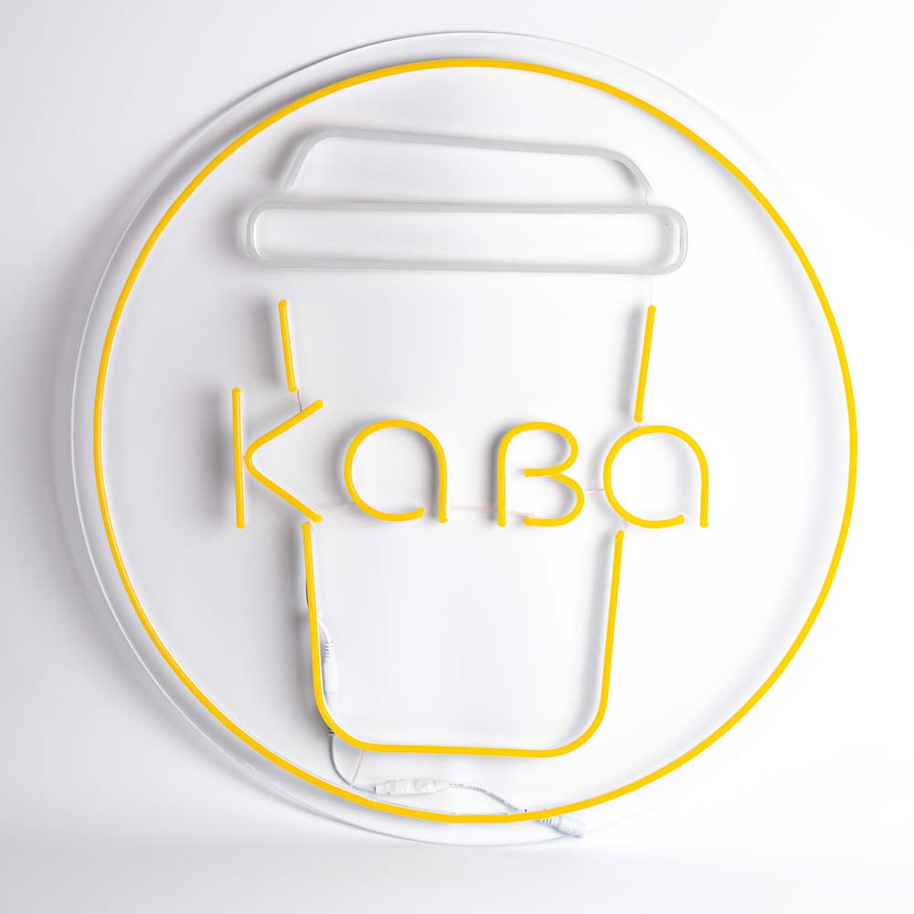 Неонова вивіска для кав'ярні Кава (600х600) - Зображення 2