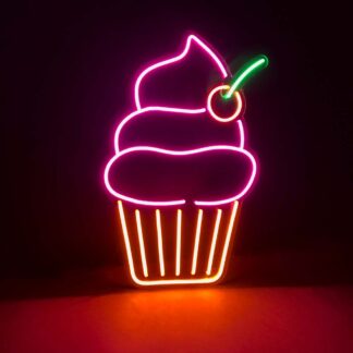 Неонова вивіска для кафе Морозиво (330х500)