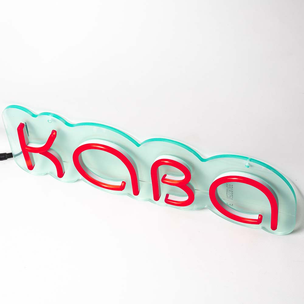 Неонова вивіска червона для кав'ярні з написом Кава (450х150) - Зображення 4