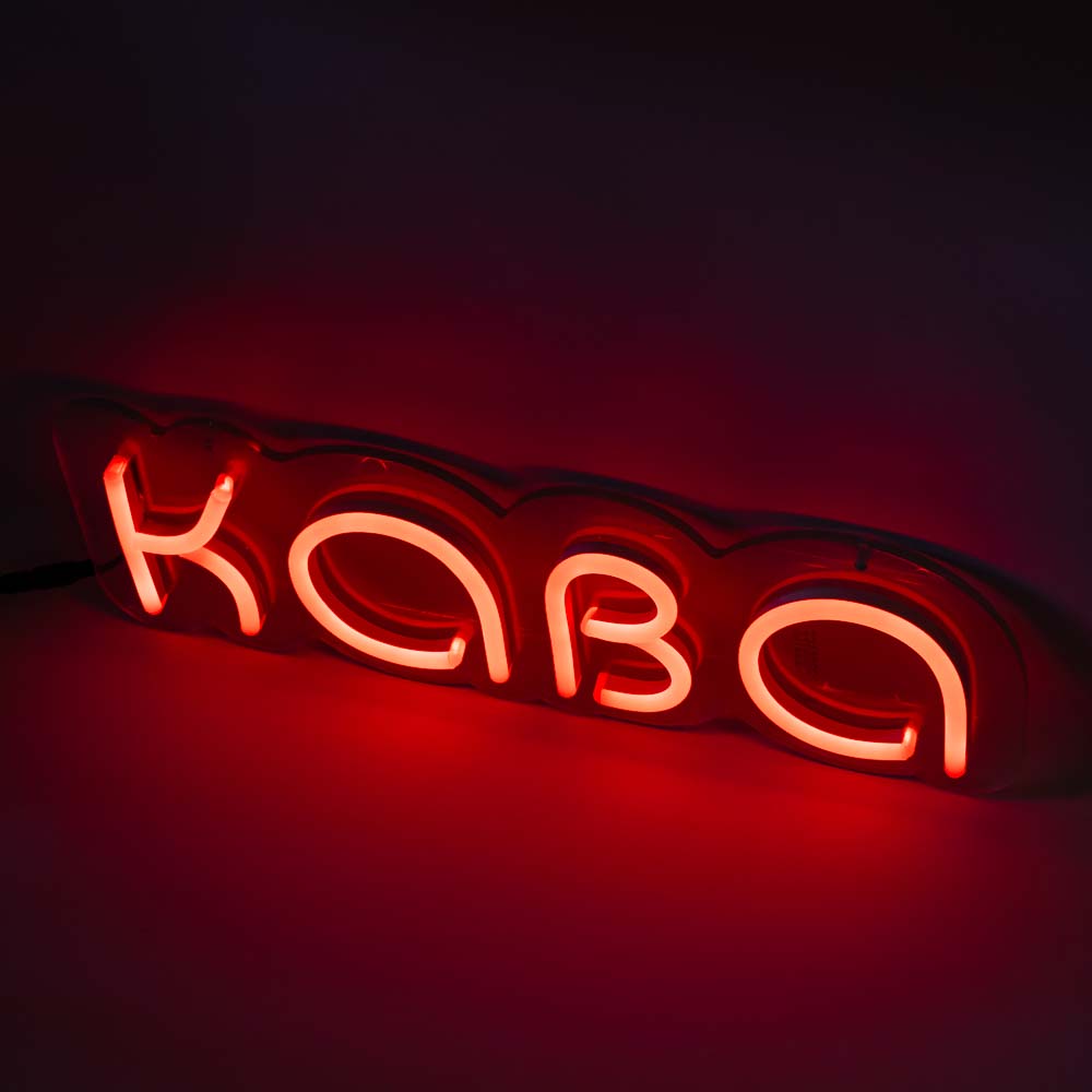 Неонова вивіска червона для кав'ярні з написом Кава (450х150) - Зображення 2