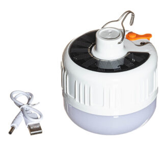 Підвісна лампа із сонячною панеллю акумуляторна кемпінгова на гачку 5V LED USB 4 Вт