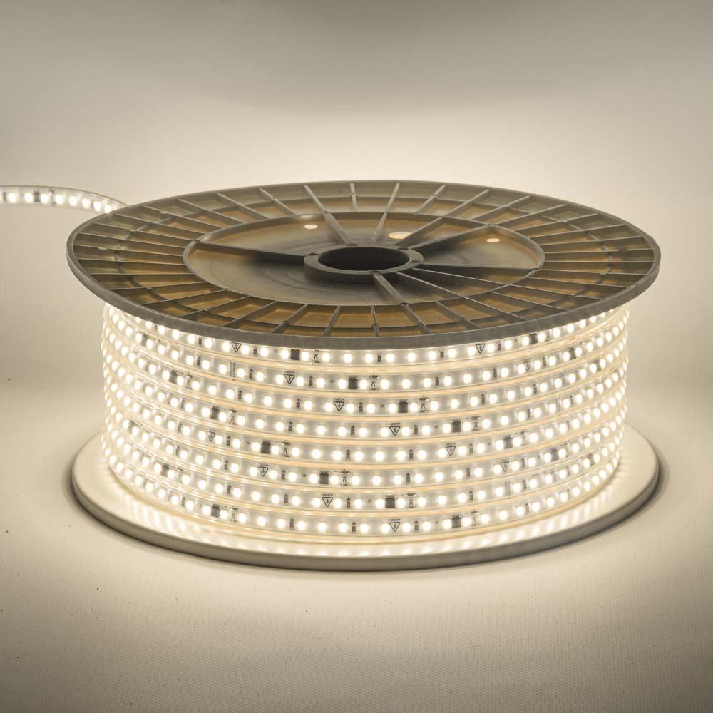 Світлодіодна стрічка нейтральна біла 220V герметична AVT smd2835 120LED/м 9Вт/м IP65 11х5.5mm