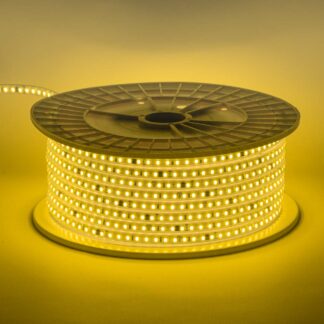 Світлодіодна стрічка жовта 220V герметична AVT smd2835 120LED/м 9Вт/м IP65 11х5.5mm