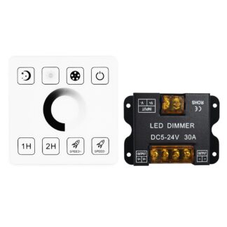 LED димер mini одноканальний чорний 6A DC12-24V - Ручне регулювання