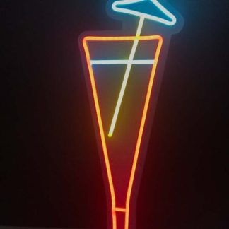 Неонова вивіска для бару Коктейль із парасолькою (180х500)