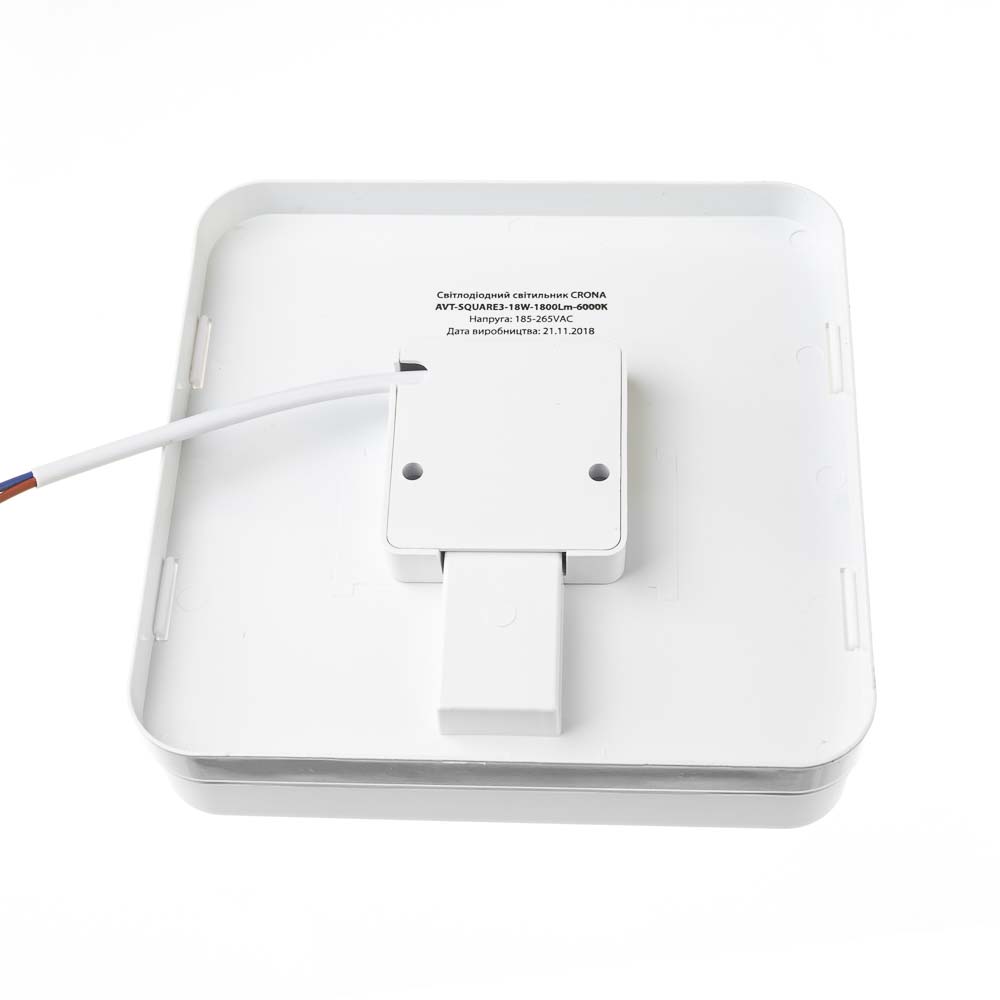 Світлодіодний світильник 18 Вт накладний квадратний 5000К IP40 Silver - Зображення 4