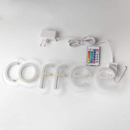 Неонова вивіска для кав'ярні "COFFEE" RGB (з контролером) (480х145) - Зображення 4
