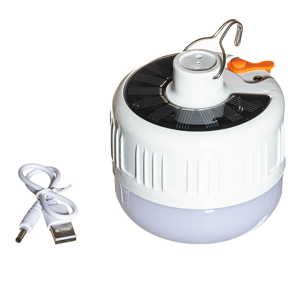 Підвісна лампа із сонячною панеллю акумуляторна кемпінгова на гачку 5V LED USB 4 Вт