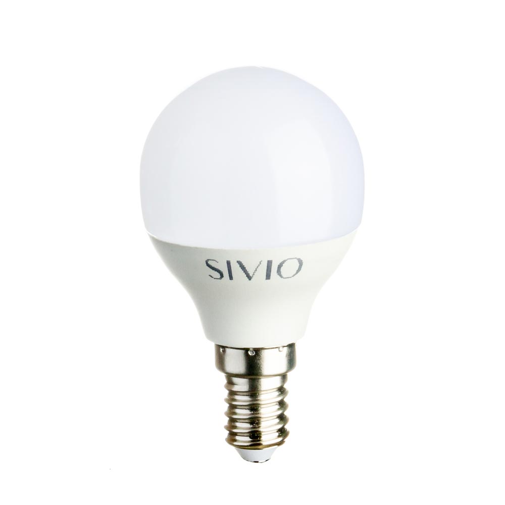LED лампа Е14 G45 6W нейтральна біла 4100К SIVIO - Зображення 2