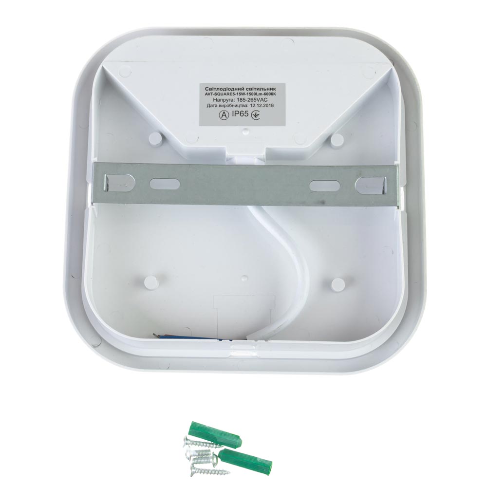 Світлодіодний світильник 15 Вт квадратний 6000К IP65 ЖКГ Datex - Зображення 3