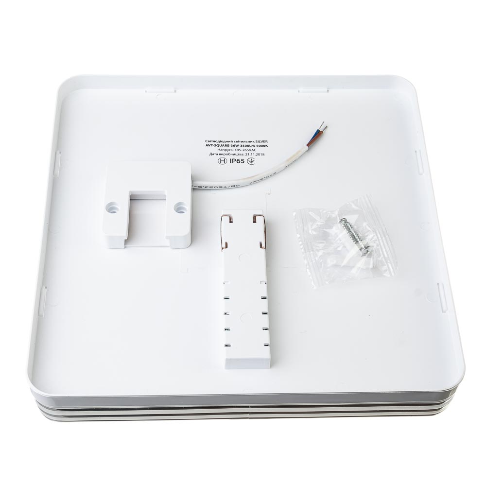 Світлодіодний світильник 36 Вт накладний квадратний 5000К IP40 Silver - Зображення 4