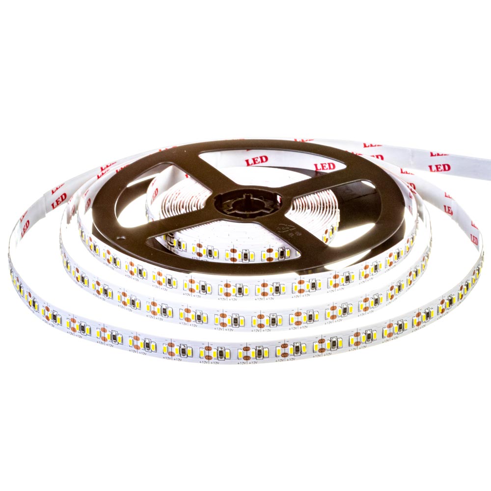 Світлодіодна стрічка біла 12V AVT smd3014 204LED/м IP20 - Зображення 2