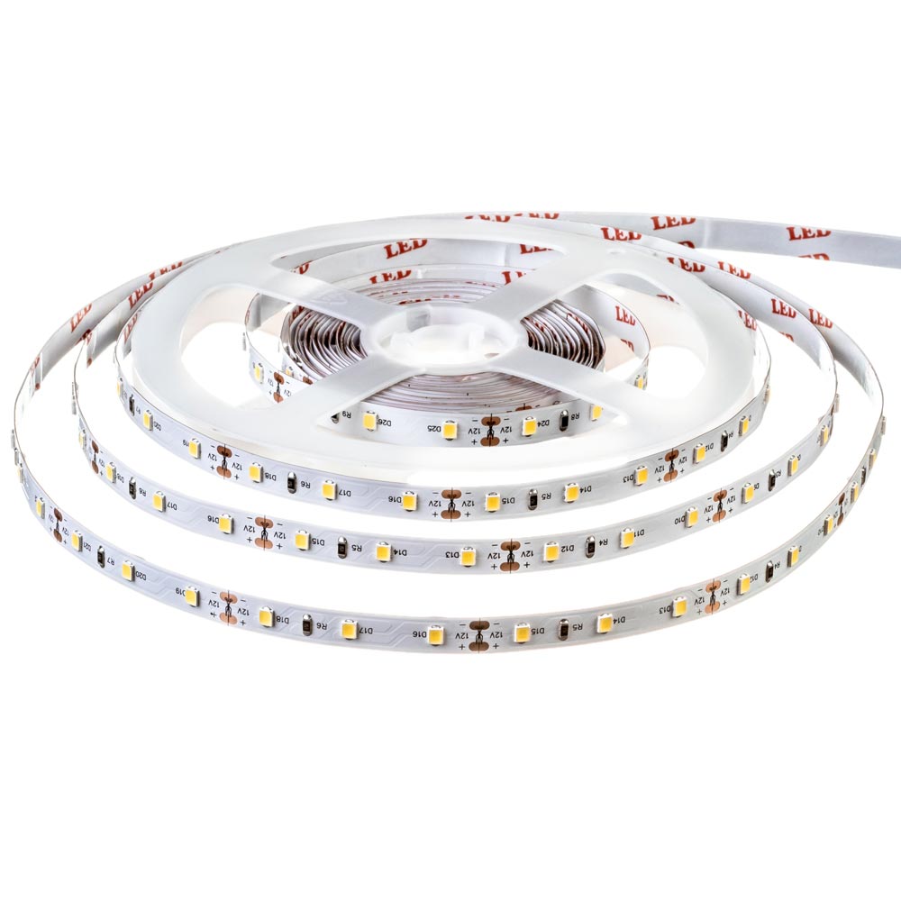 Світлодіодна стрічка тепла біла 12V smd2835 60LED/м IP65 - Зображення 2