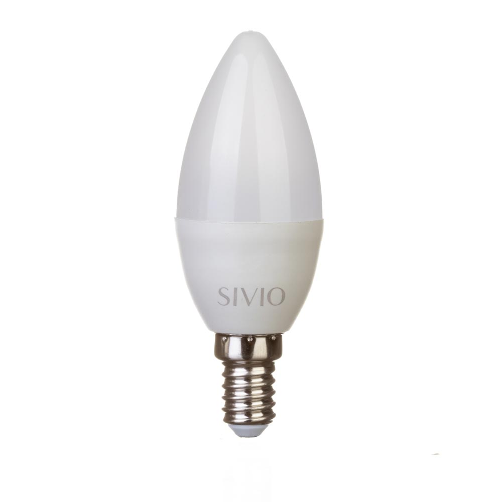 LED лампа Е14 С37 6W нейтральна біла 4100К SIVIO - Зображення 2