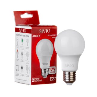 LED лампа Е27 А60 10W нейтральна біла 4100К SIVIO