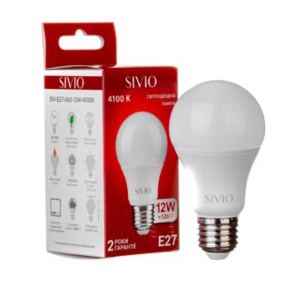 LED лампа Е27 А60 12W нейтральна біла 4100К SIVIO