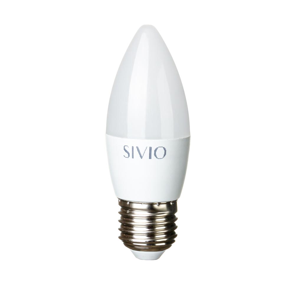 LED лампа Е27 С37 6W нейтральна біла 4100К SIVIO - Зображення 2