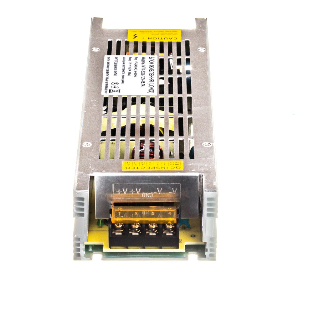 Led блок живлення 12V 16.67A 200Вт IP20 LONG - Зображення 3