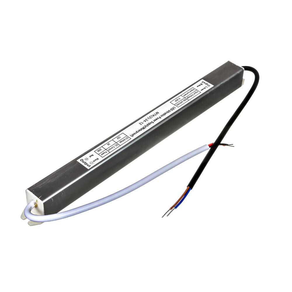 Led блок живлення 12V 2A 24Вт IP65 SLIM - Зображення 2