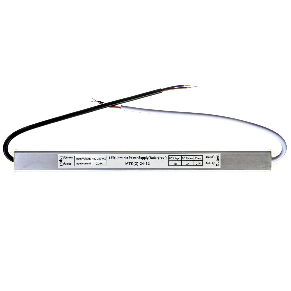 Led блок живлення 12V 2A 24Вт IP65 SLIM - Зображення 3