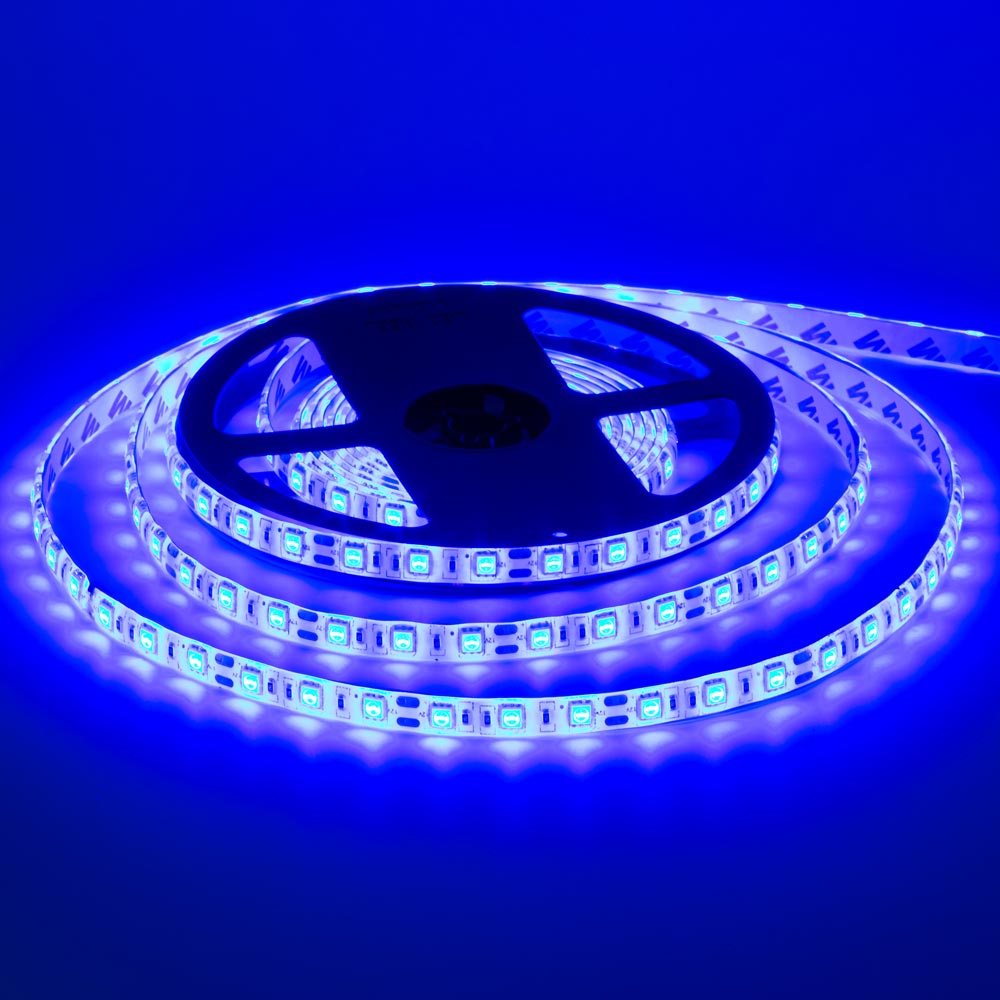 Світлодіодна стрічка синя 12V smd5050 60LED/м IP65