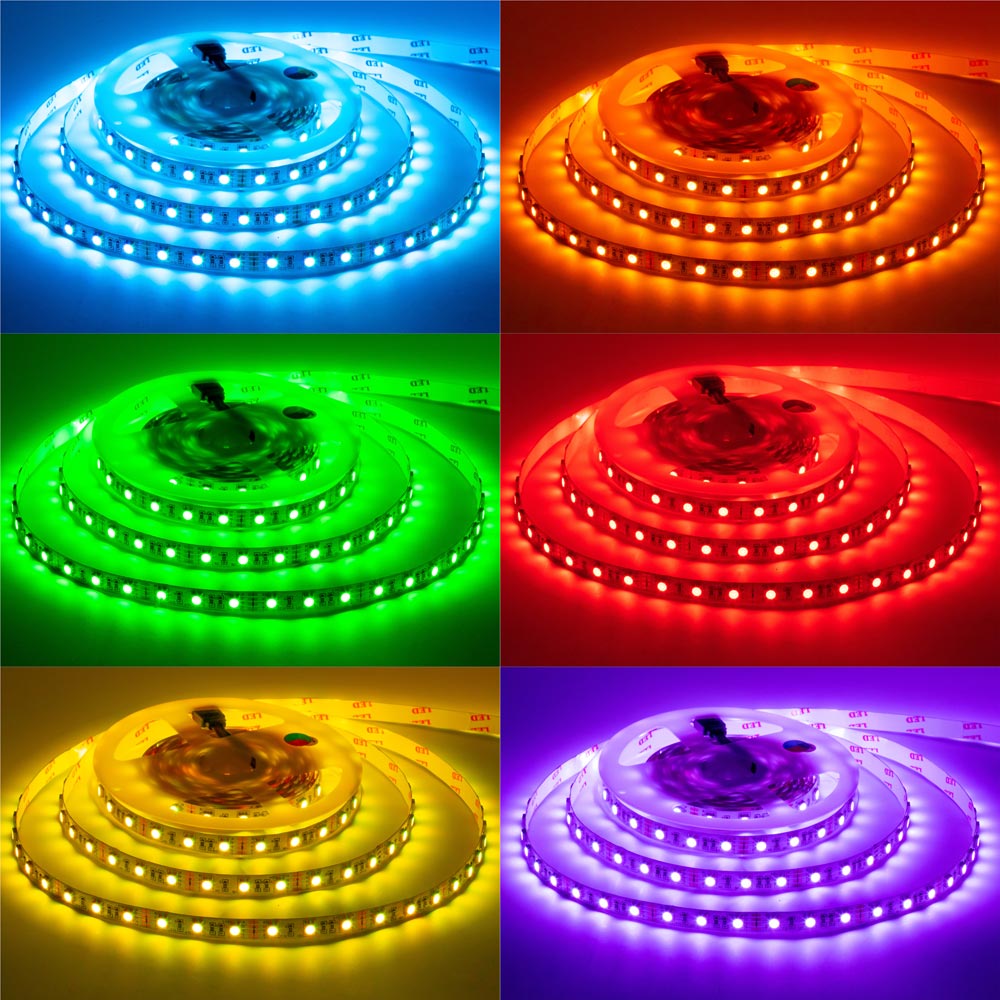 Світлодіодна стрічка RGB 12V Motoko smd2835 60LED/м IP20 - Зображення 4