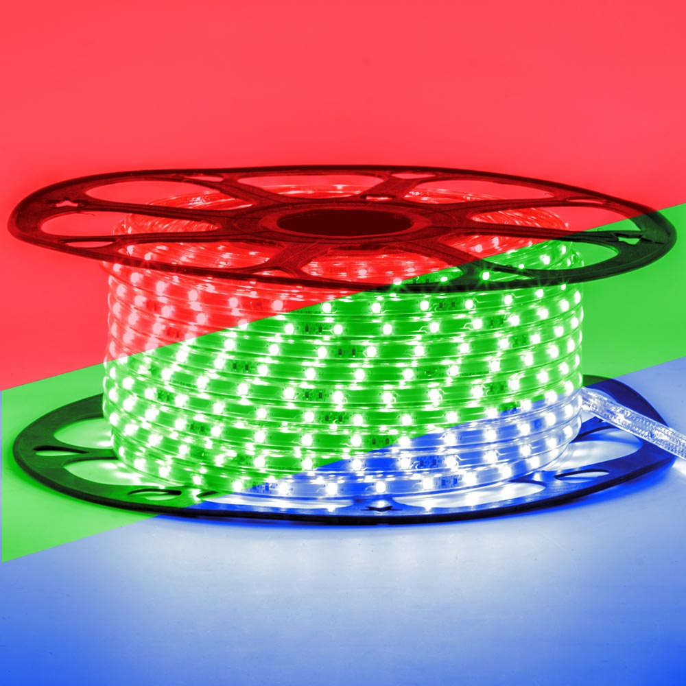 Світлодіодна стрічка 220V RGB герметична smd5050 5 W/m 60LED/м IP65 Світлодіодна стрічка 220V RGB герметична smd5050 5 W/m 60LED/м IP65