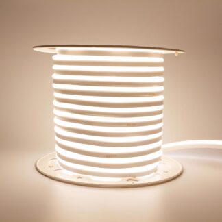 Неонова стрічка світлодіодна біла тепла AVT 220V smd2835 120LED/м 7Вт/м IP65