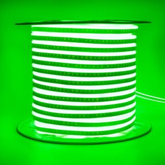 Неонова стрічка світлодіодна зелена AVT 220V smd2835 120LED/м 7Вт/м IP65