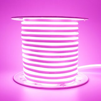 Неонова стрічка світлодіодна рожева AVT 220V smd2835 120LED/м 7Вт/м IP65