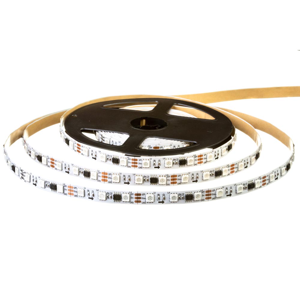 Світлодіодна стрічка адресна AVT 12V smd5050 TM1903 60LED/м IP20 Світлодіодна стрічка адресна AVT 12V smd5050 TM1903 60LED/м IP20 - Зображення 2