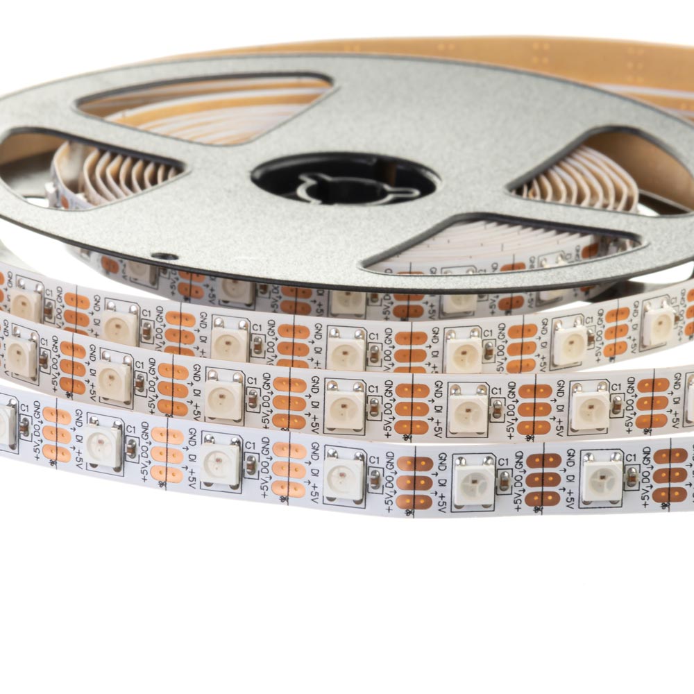 Світлодіодна стрічка адресна AVT 5V smd5050 WS2812B 60LED/м IP120 - Зображення 3