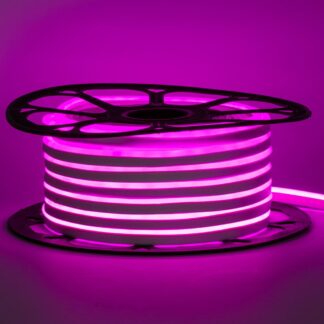 Неонова стрічка світлодіодна рожева 12V 8х16 пвх smd2835 120LED/м 8Вт/м IP65