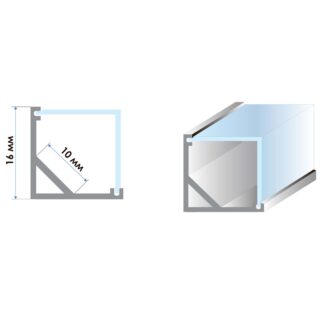 LED профіль кутовий квадратний 2 м ПФ-9 розсіювач напівматовий LED профіль кутовий квадратний 2 м ПФ-9 розсіювач напівматовий