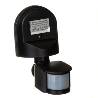 Датчик руху для освітлення арматурний накладний чорний 180° макс. 1200Вт