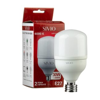 Світлодіодна лампа SIVIO Е27 Т100 30W 6000K
