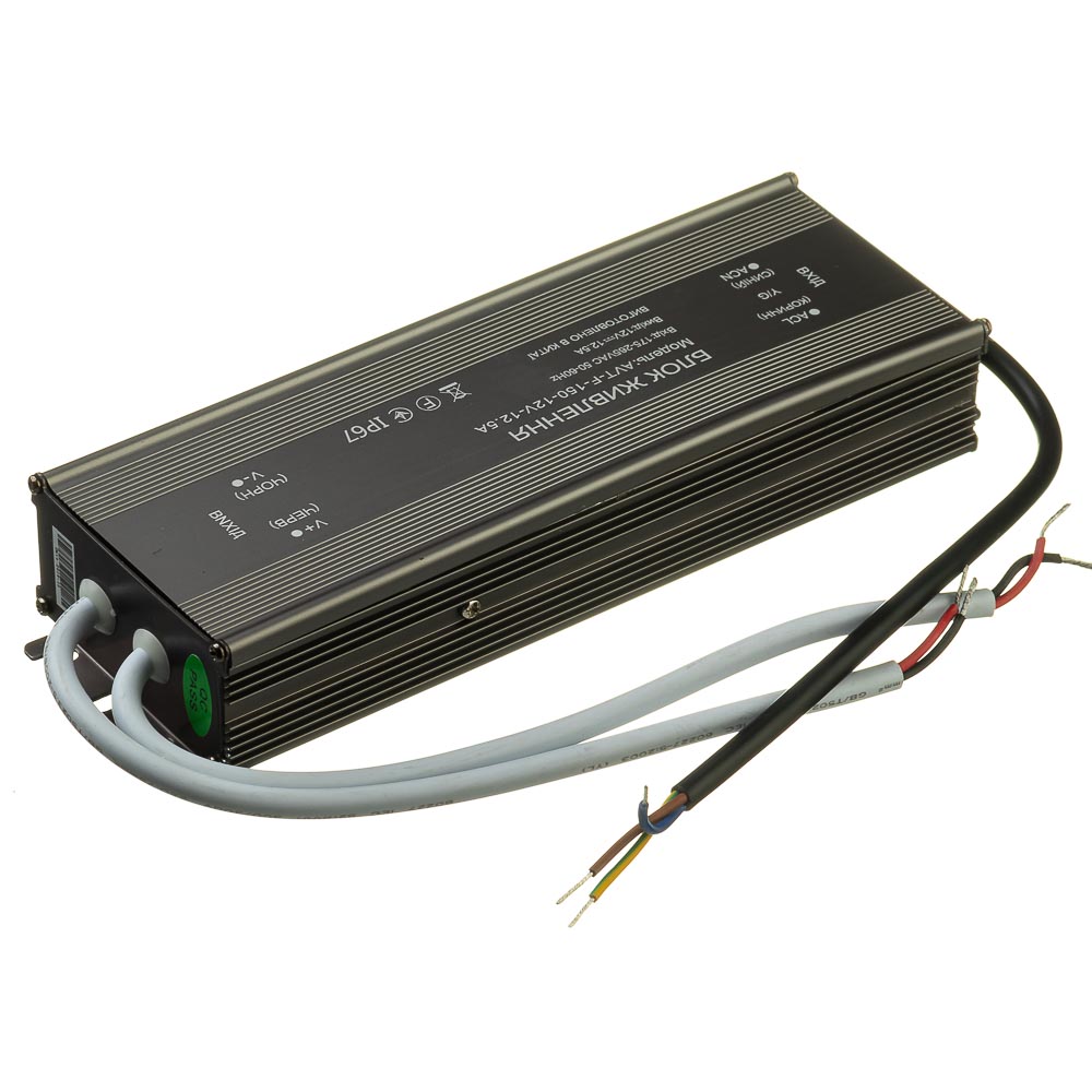 Led блок живлення 12V (герметичний) 12,5А 150Вт AVT - Зображення 2