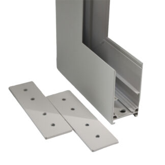 Кут трекової магнітної рейки врізний  вертикальний білий