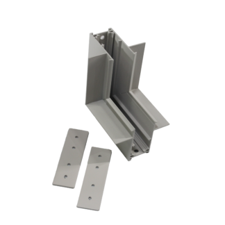 Кут трекової магнітної рейки накладний вертикальний білий