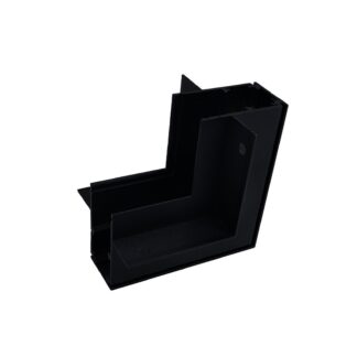 Кут трекової магнітної рейки врізний  вертикальний чорний