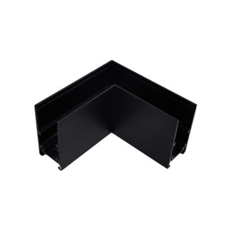 Кут трекової магнітної рейки накладний  горизонтальний чорний